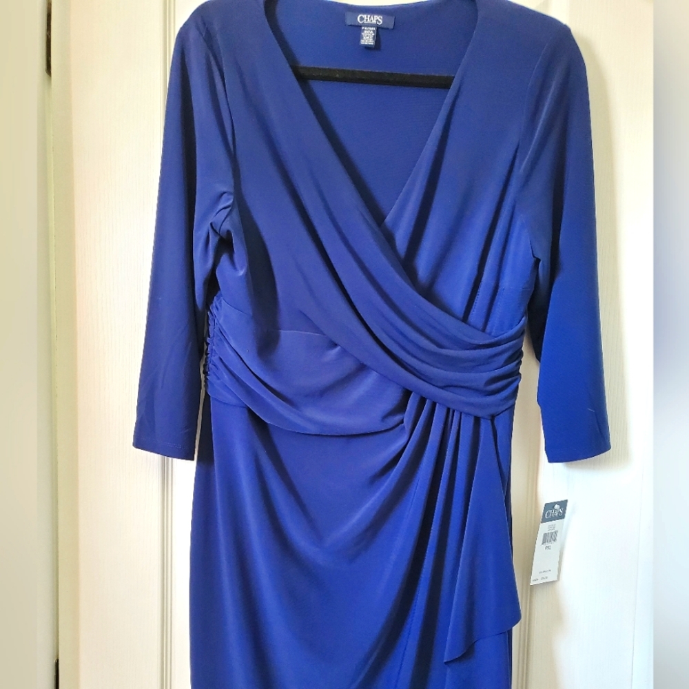 Chaps Blue Dress Petite X-Large